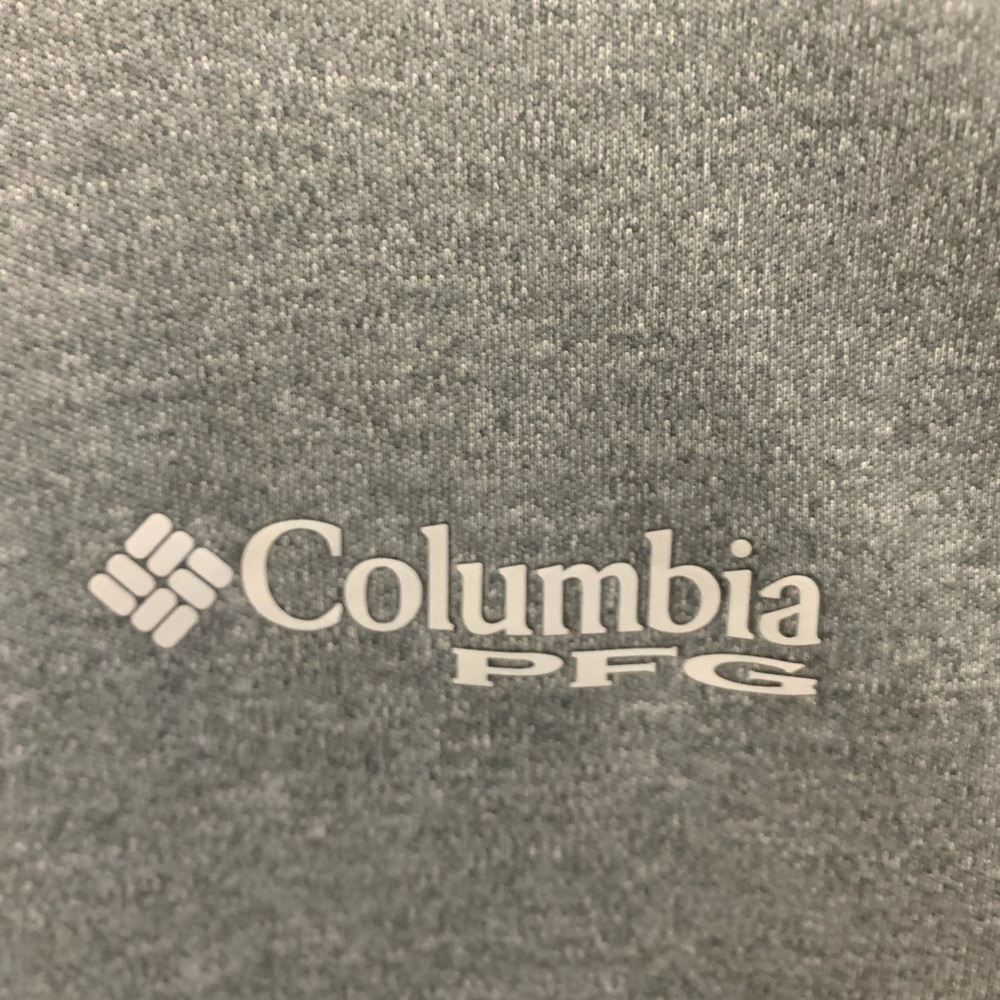 Columbia PFG Men's Heather Gray long sleeve knit tee